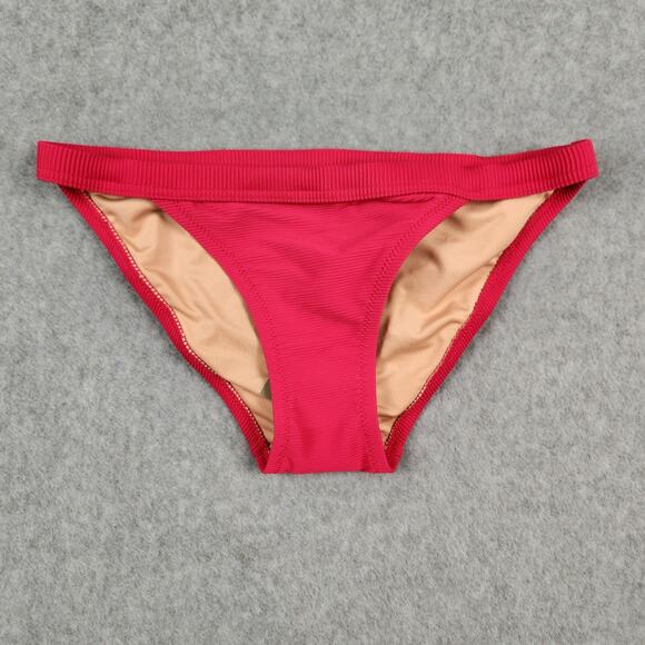 NWT J.Crew Swim Bottom Size XXS Pink BH485 Ribbed-trim hipster Bikini - Picture 1 of 9
